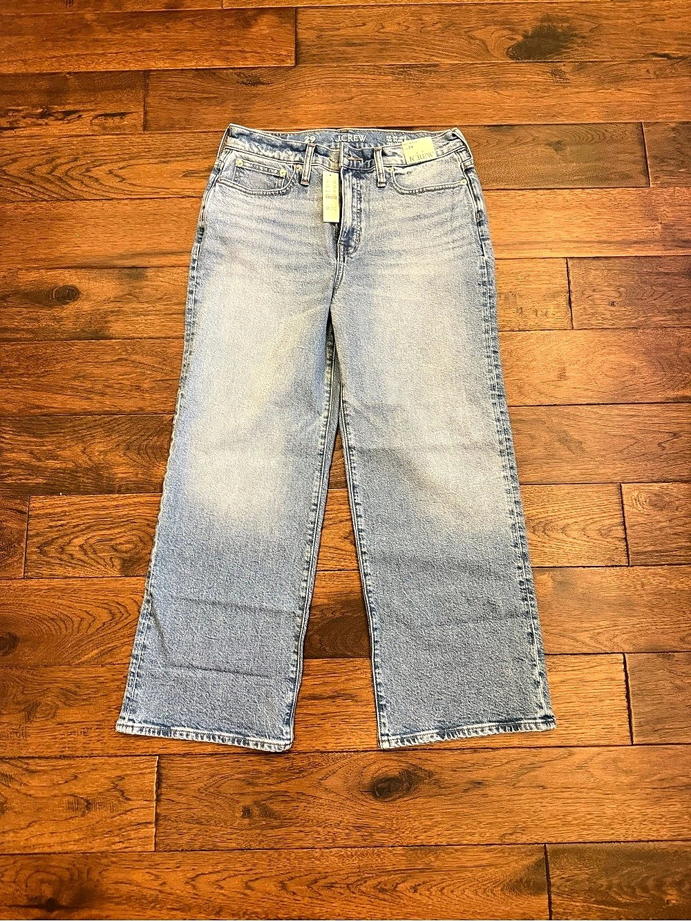 J.Crew High-Rise Slim-Wide Jean in 1996 Semi-Stretch Blue Waist 29 NWT